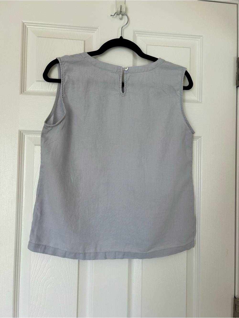 Quince 100% Linen Light Blue/Grey Tank Top